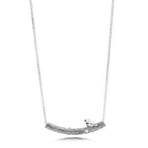 Pandora sterling silver Bird on Branch necklace